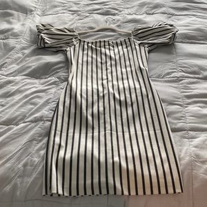 Aqua Striped Dress